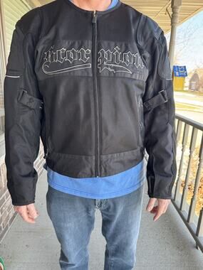 Scorpion Exo Textile Motorcycle Jacket, Men's Size XXL Padded Black NEW!